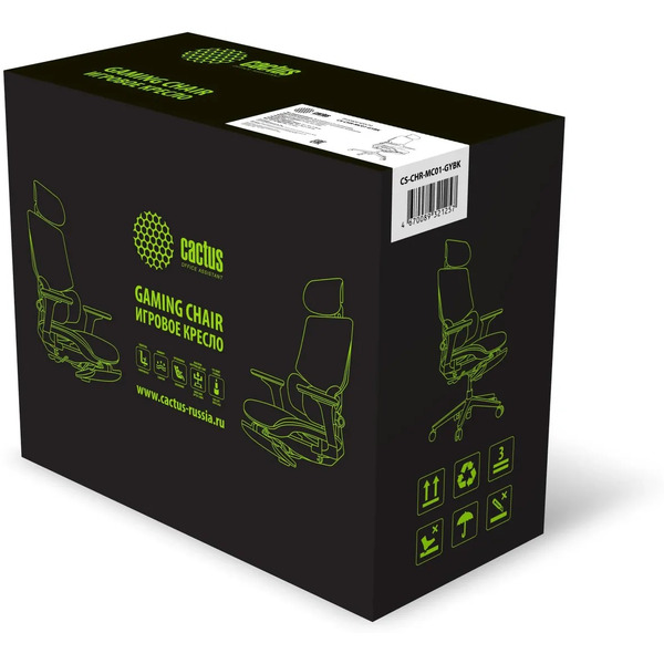 Кресло Cactus CS-CHR-MC01-GYBK (черный/серый)