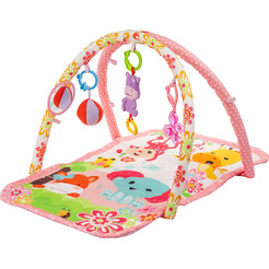 Развивающий коврик Labalu Голубой слон прямоугольный (розовый)