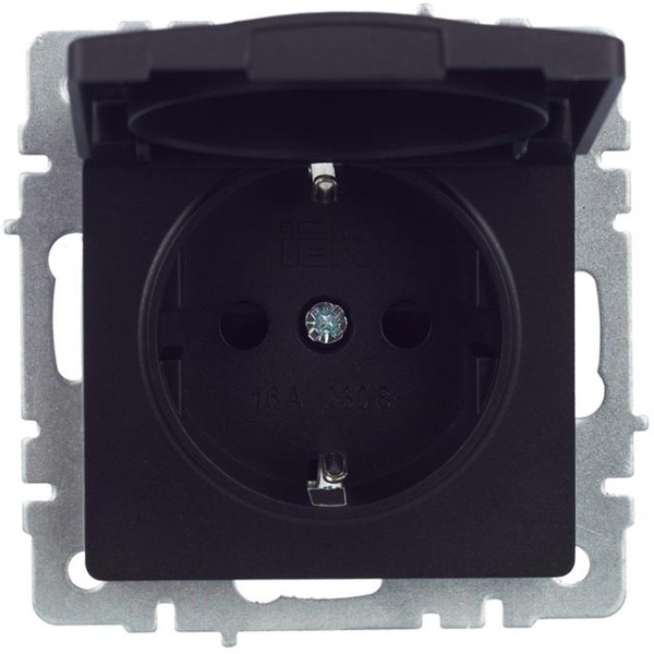 Розетка IEK Brite РСбш10-3-44-БрЧ