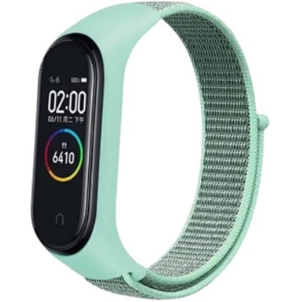 Ремешок Bingo Nylon для Xiaomi Mi Band 5/6/7 Мята