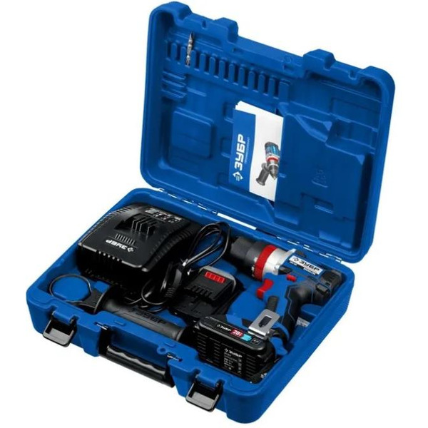 Дрель-шуруповерт Зубр Профессионал DB-201-22 (с 2-мя АКБ, кейс)