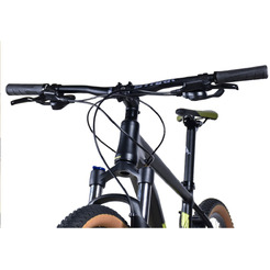 Велосипед Stark Router 27.4 HD р. 20 2025 (черный матовый/оливково-желтый)