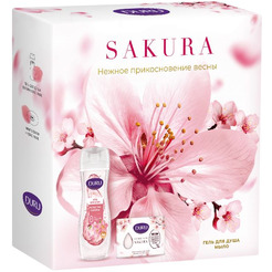Подарочный набор Duru Гель для душа Сакура 250мл + мыло Hydro Pure 106г
