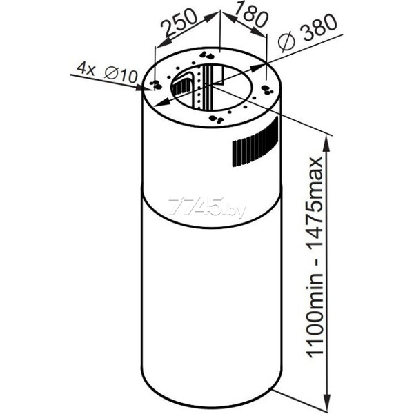 Вытяжка HOMSair Fly 1000PH (черный)