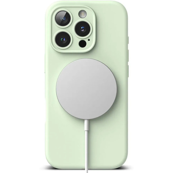 Чехол RINGKE SILICONE MAGNETIC MAGSAFE для IPHONE 16 PRO MAX SOFT MINT