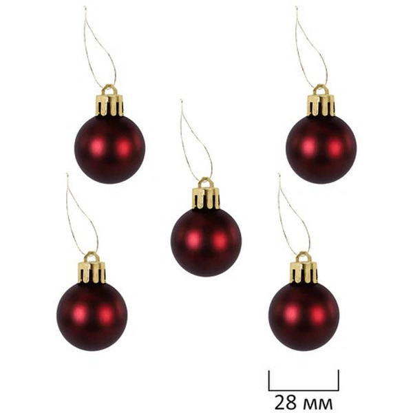 Шары елочные ЗОЛОТАЯ СКАЗКА Burgundy Style 592591 (бордо)