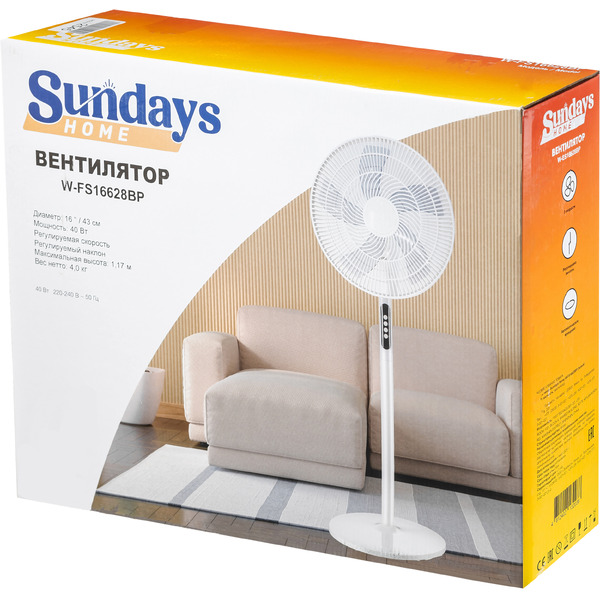 Вентилятор Sundays Home W-FS16628BP