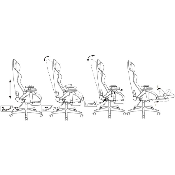 Игровое кресло Zombie Drift/F (серый/черный)