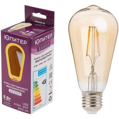 Лампа светодиодная филаментная ЮПИТЕР JP6006-01