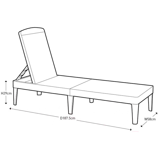 Шезлонг Keter Jaipur 235162 (графит)