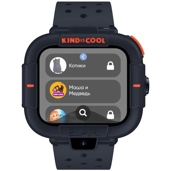 Часы-телефон ELARI KIDPHONE Маша и Медведь KP-MB-BLK