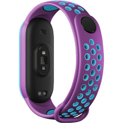 Ремешок Bingo Sport для Xiaomi Mi Band 5/6 Фиолетовый с синим