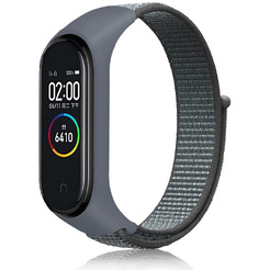 Ремешок Bingo Nylon для Xiaomi Mi Band 3/4/5/6 (серый)