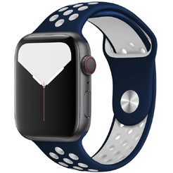 Ремешок Bingo Sport для Apple Watch 42/44/45mm (S) синий/белый