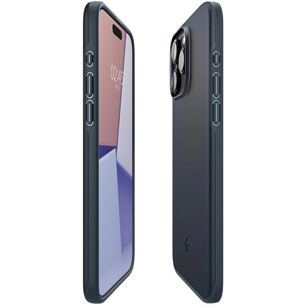 Чехол Spigen Thin Fit для iPhone 15 Pro Серый/Синий (ACS06688)