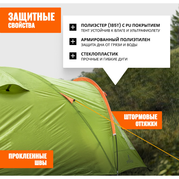 Палатка Coyote Oboluse-3 CL-A23-3P