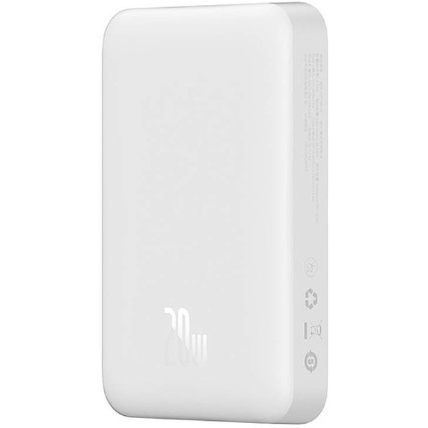 Внешний аккумулятор Baseus Magnetic Mini Wireless Fast Charge Power Bank 10000mAh 20W (белый)