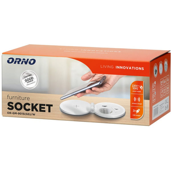 Блок розеточный Orno OR-GM-9015-W 1,8 м