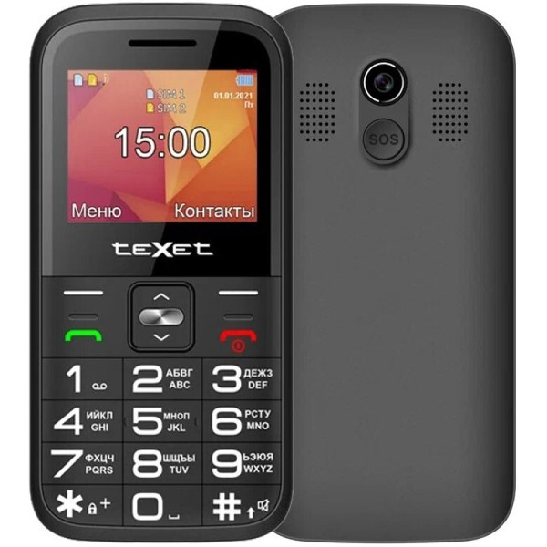 Сотовый телефон Texet TM-B418 (+ЗУ WC-111) черный