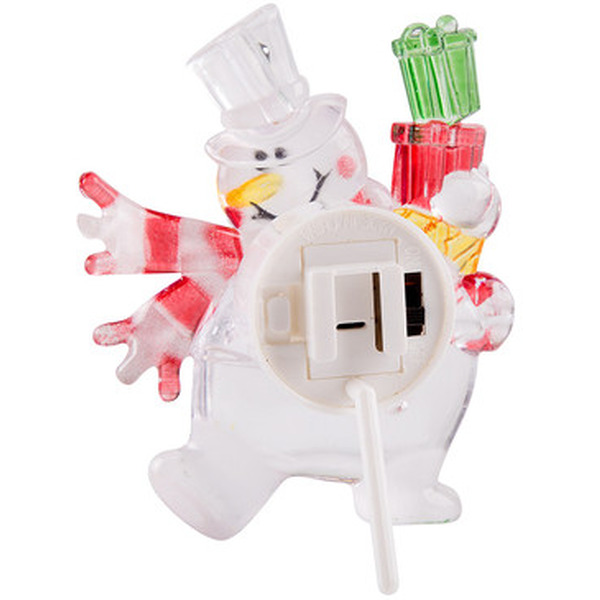 Фигура светодиодная NEON-NIGHT Снеговик с подарком на присоске 501-022