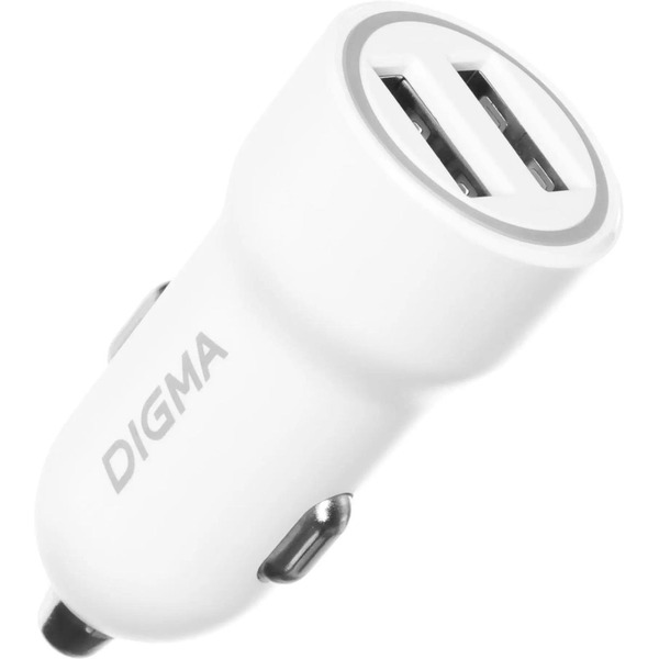 Автомобильное зарядное устройство Digma DGC1С (белый)