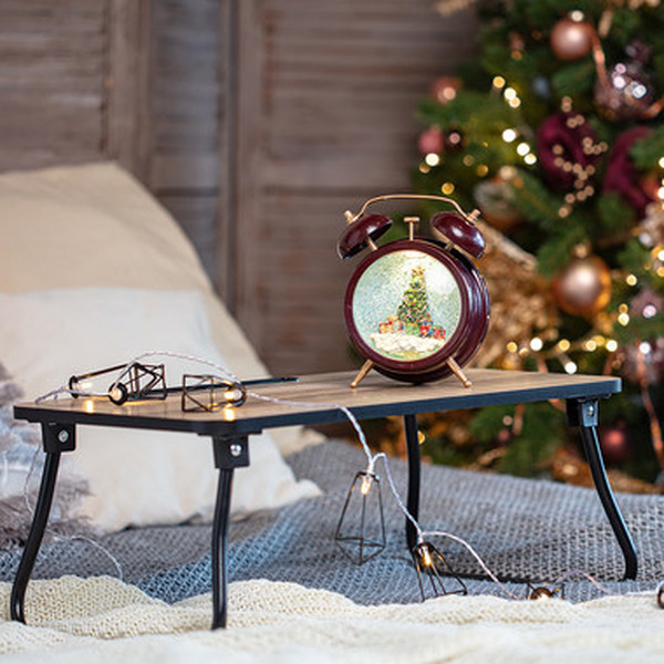 Декоративный фонарь с эффектом снегопада и подсветкой NEON-NIGHT Часы 501-162