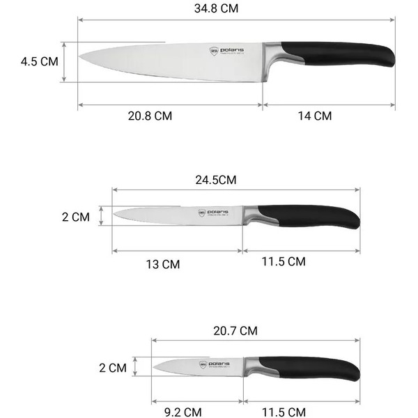 Набор ножей POLARIS Graphit-4SS