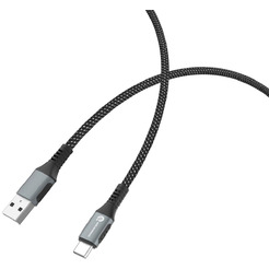 Кабель ATOMIC URBAN USB-A - USB-C 3A, 1.2 м, черно-серый | 30.394