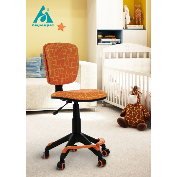 Компьютерное кресло Бюрократ CH-204-F/GIRAFFE (оранжевый)