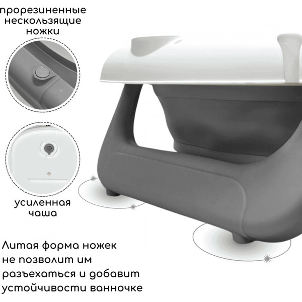 Ванночка детская складная Bubago Felice BG 149-1 Grey