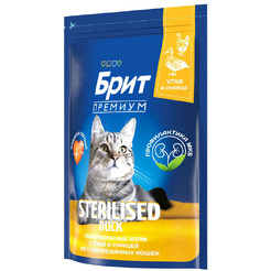 Сухой корм для кошек Брит Premium Cat Sterilized Duck & Chicken 5049820 (2кг)
