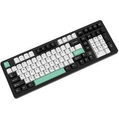 Компьютерная клавиатура AJAZZ AK980 V2 (черно-белая с бирюзовым)