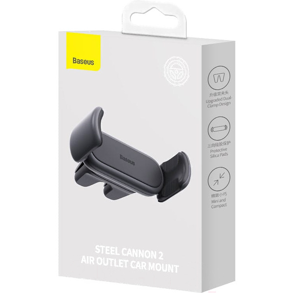 Держатель для смартфона Baseus Steel Cannon 2 Air Outlet Car Mount SUGP000001 (черный)