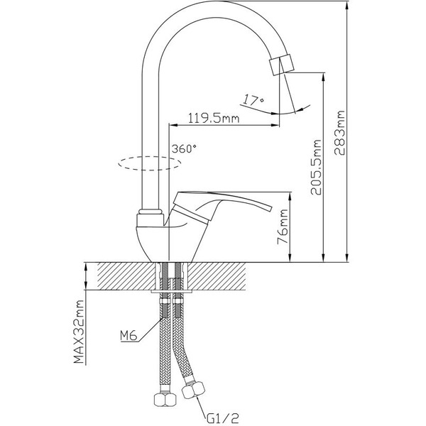 Смеситель AV Engineering AVURS4-A120-439