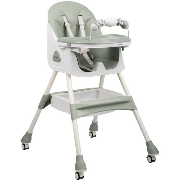 Стульчик для кормления INDIGO Corn (зеленый/серый)