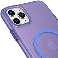 Задняя накладка CASE Translucent Strip Apple iPhone 11 Pro Max (синий)