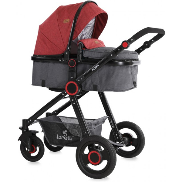 Коляска LORELLI Alexa 2 в1 (черный/красный)