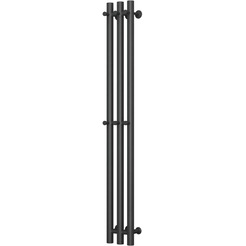 Полотенцесушитель Маргроид Inaro 100x6x12 профильный 6 крючков (черный матовый, частичная комплектация)