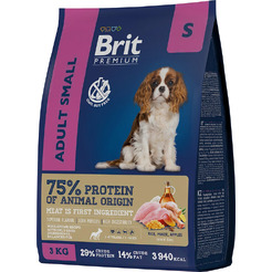 Сухой корм для собак Брит Premium Dog Adult Small с курицей 5049905 (3кг)