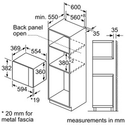 Встраиваемая микроволновая печь BOSCH BFL554MB0