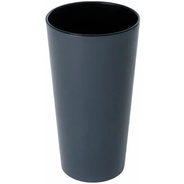 Кашпо для цветов со вставкой GARDENPLAST "КАМЕЛИЯ" 63010 графит