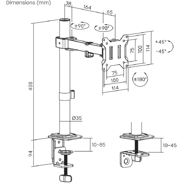 Кронштейн для монитора ErgoSmart Simple I