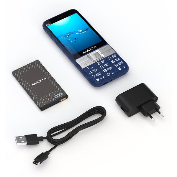 Мобильный телефон Maxvi B33 (темно-синий)