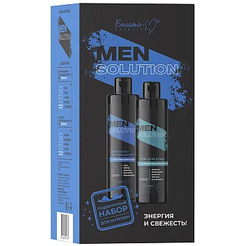 Гель для душа+Шампунь-кондиционер Белита-М Men Solution (400г+400г)