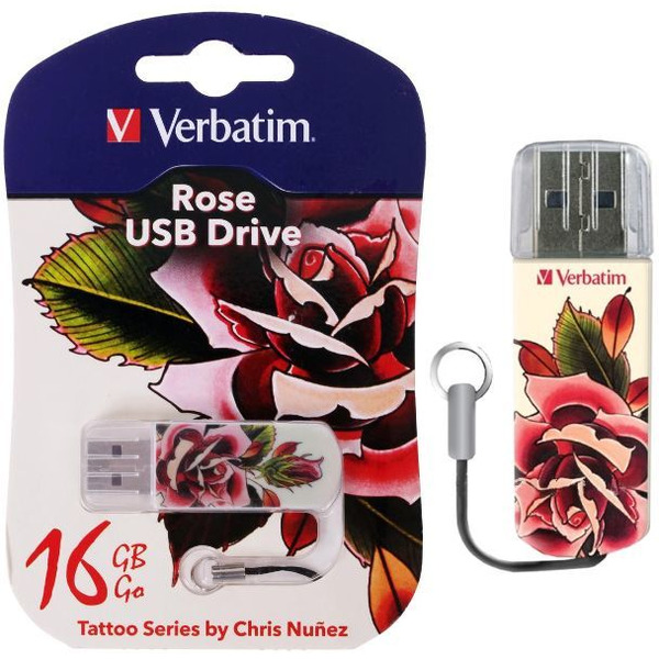 USB Flash Verbatim Tattoo Edition Rose 49885