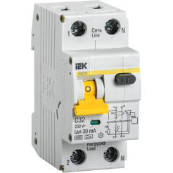 Дифференциальный автомат IEK АВДТ 32 2P 32А 30мА MAD22-5-032-C-30