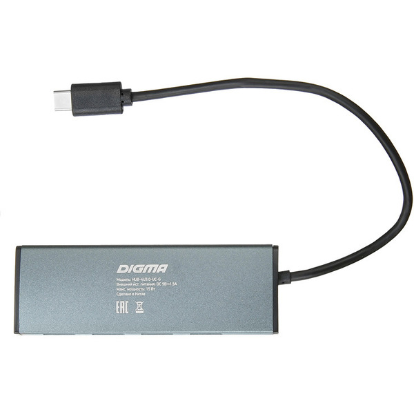 Разветвитель Digma HUB-4U3.0-UC-G