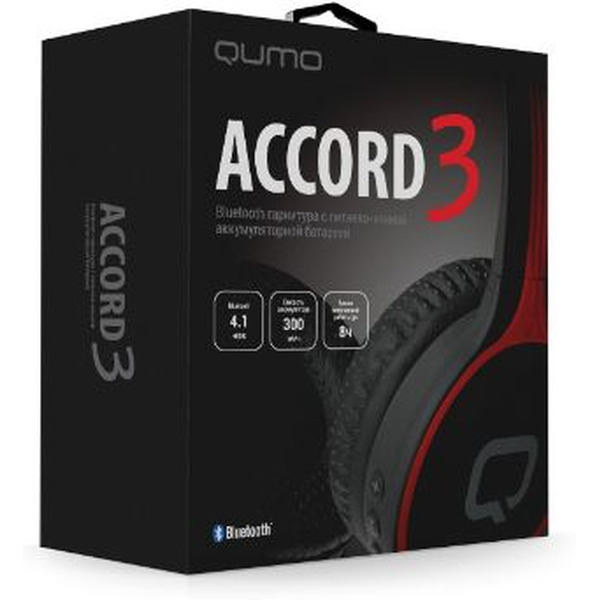 Наушники QUMO Accord 3 (черный/красный)