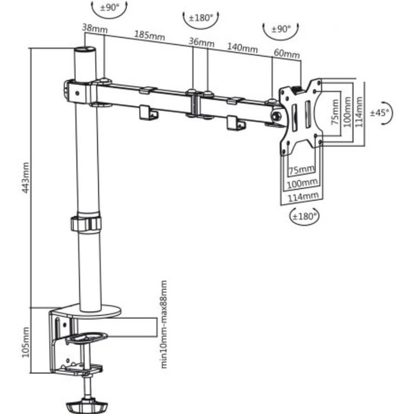Кронштейн для монитора Maclean MC-753