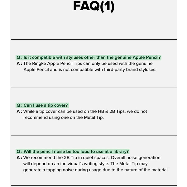 Сменные наконечники Ringke HB Tips для Apple Pencil (3шт)